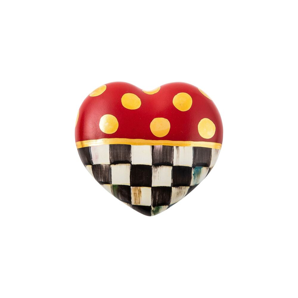 MACKENZIE-CHILDS Dotty Heart Ceramic Décor